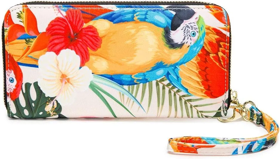 Women Wallet Card RFID For Womens Holder Blocking Credit Small Zipper Purse Pocket Bifold Slim Coin ID Ladies Wristlet Clutch Large Capacity Window Case Travel Zip Women's