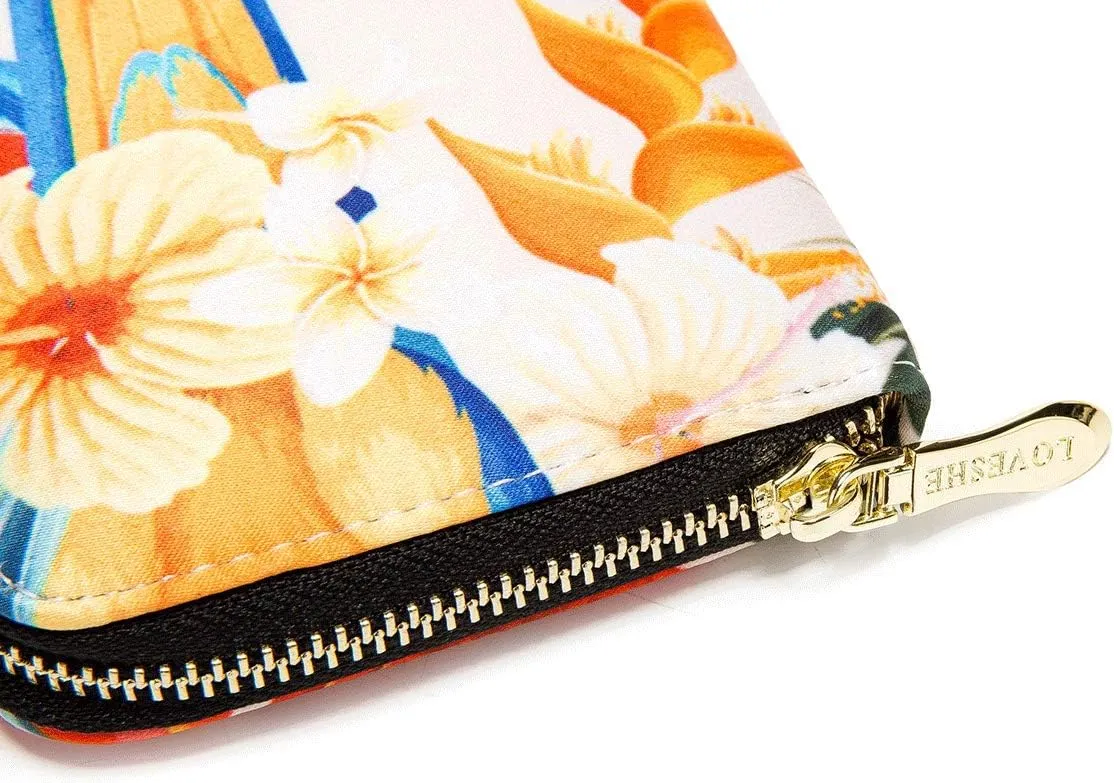Women Wallet Card RFID For Womens Holder Blocking Credit Small Zipper Purse Pocket Bifold Slim Coin ID Ladies Wristlet Clutch Large Capacity Window Case Travel Zip Women's