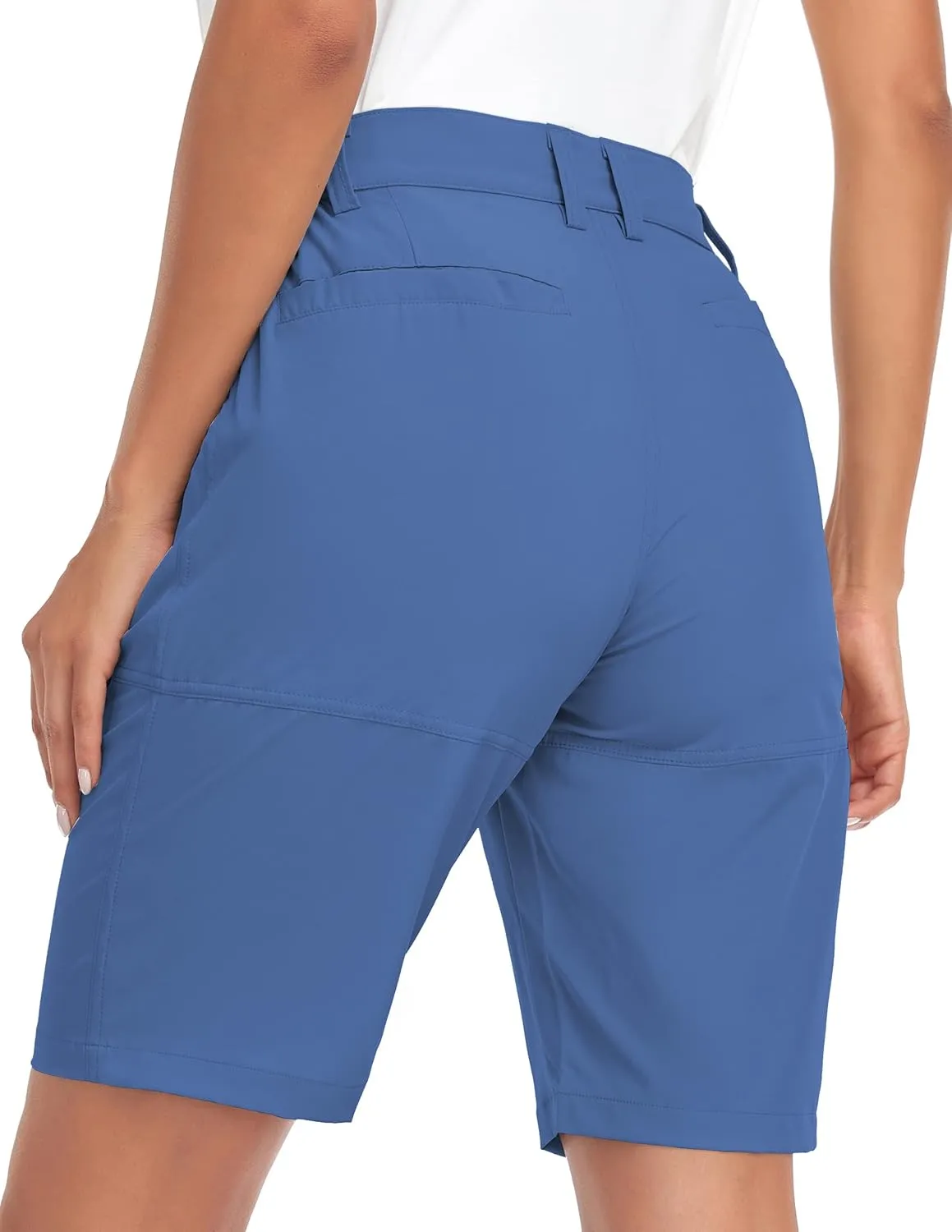 Women's 8" 10" Hiking Shorts Quick Dry Lightweight Golf Long Cargo Shorts Casual with Pockets for Travel Outdoor
