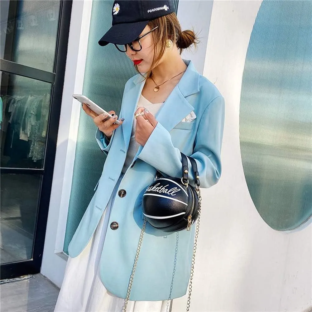 Women's Crossbody Bag Handle Tote Messenger Shoulder Bags Ball Shape PU Leather Round Handbags for Women