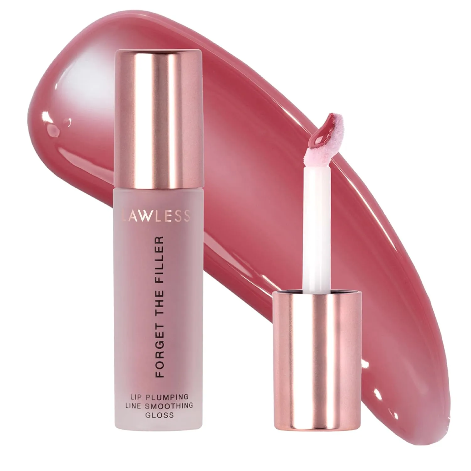 Women's Forget The Filler Lip Plumper Line Gloss, Velvet, Pink, 0.11 Fl Oz (Pack of 1)