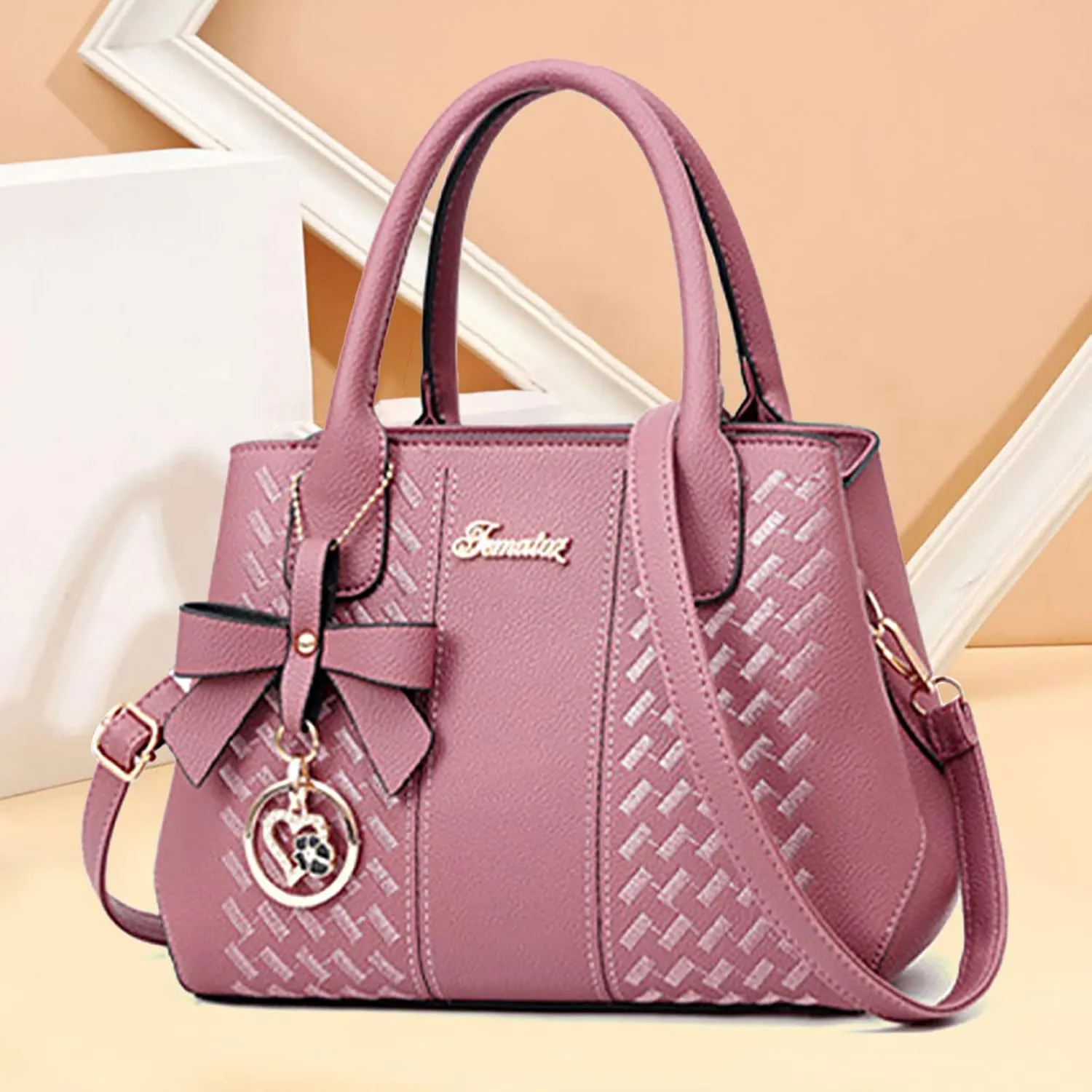 Womens Handbags PU Leather Tote Bag Purse Roomy Zipper Fashion Top Handle Satchel Crossbody Messenger Shoulder Bags