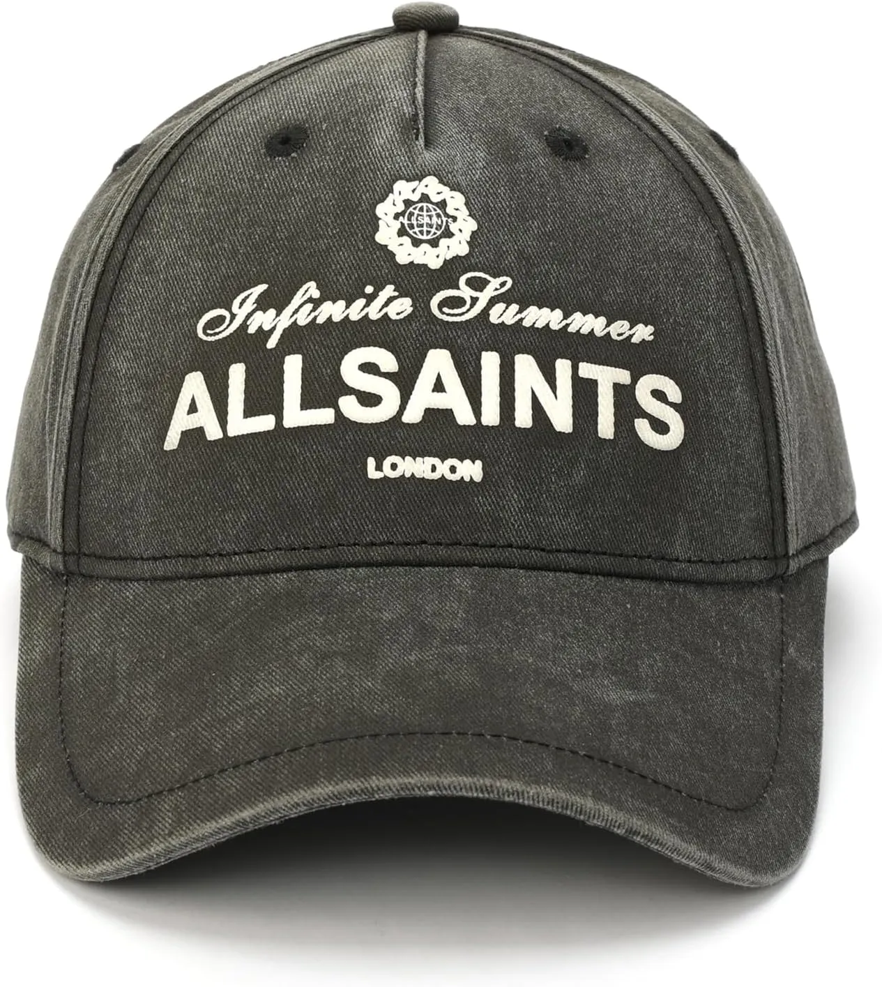 Women's Infinite Summer Baseball Cap, 100% Cotton Hat with Adjustable Strap, Washed Black