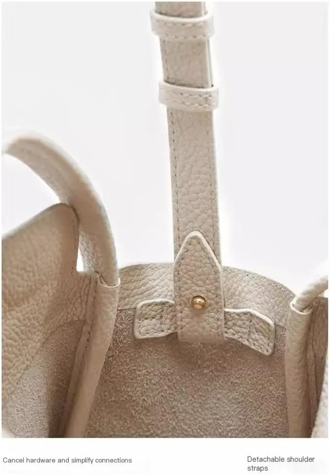Women's Mini Vegetable Basket Leather Handbag Crossbody Mini Shoulder Bag (Color : Brown, Size : 6.69 * 3.54 * 4.9in)
