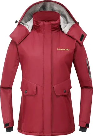 Women's Mountain Ski Jacket Waterproof Fleece Snowboard Winter Rain Coat