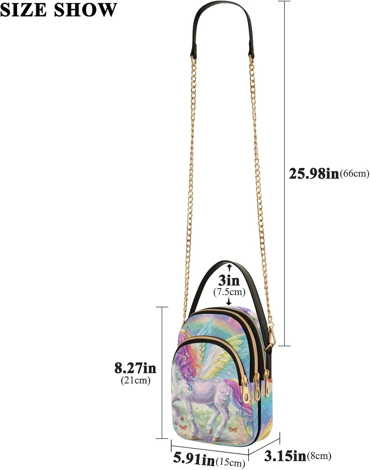 Womens Small Bags and Purses Chain Bags with Leather Handle