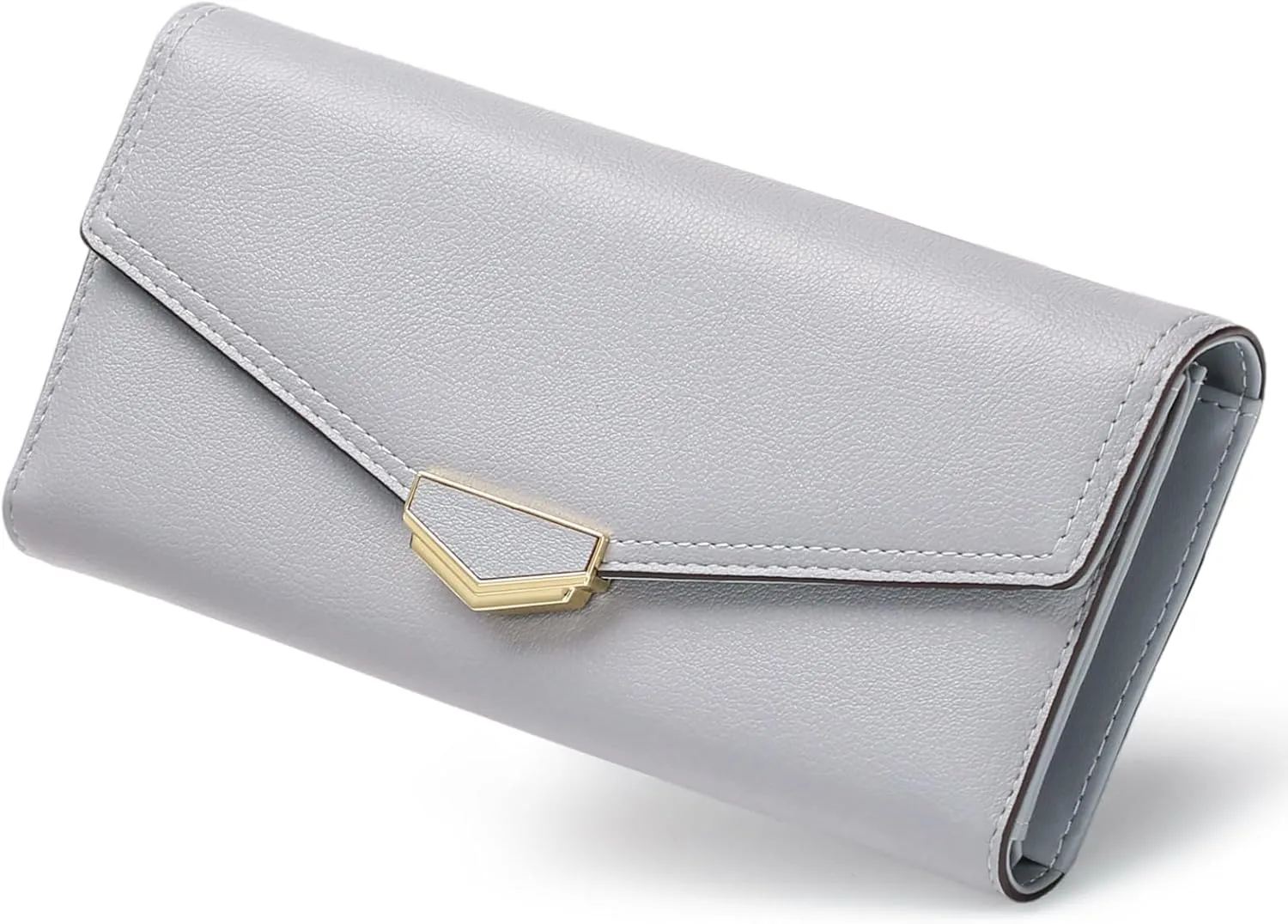 Women's Wallet Leather RFID Blocking Large Capacity Trifold Card Holder Wallets Ladies Long Purse with ID Window