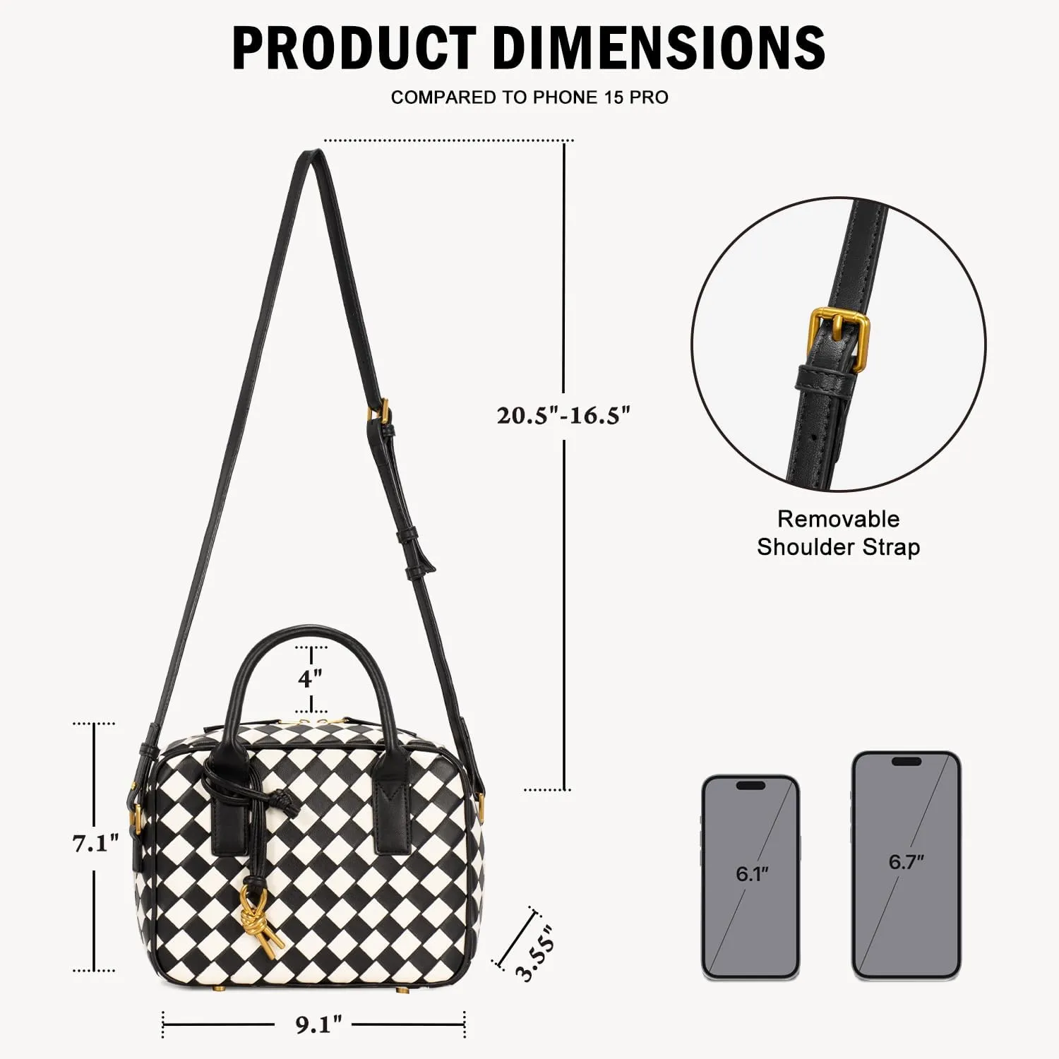 Woven Bag for Women Top Handle Satchel Handbag Crossbody Bag PU Leather Shoulder Bag Woven Purses for Women