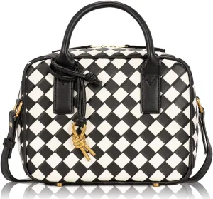 Woven Bag for Women Top Handle Satchel Handbag Crossbody Bag PU Leather Shoulder Bag Woven Purses for Women