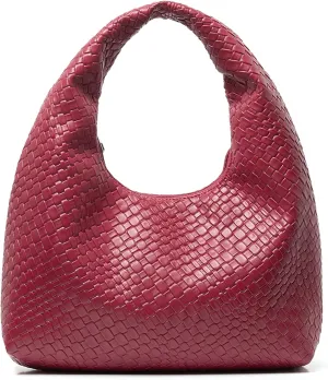 Woven Bag for Women Top Handle Shoulder Bag PU Leather Woven Tote Handbag Purses for Women