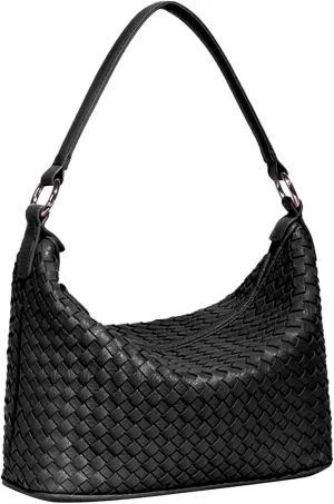Woven Crossbody Purses for Women - Designer Vegan Leather Purse with Adjustable Strap, Top Handle and Shoulder Bag Options