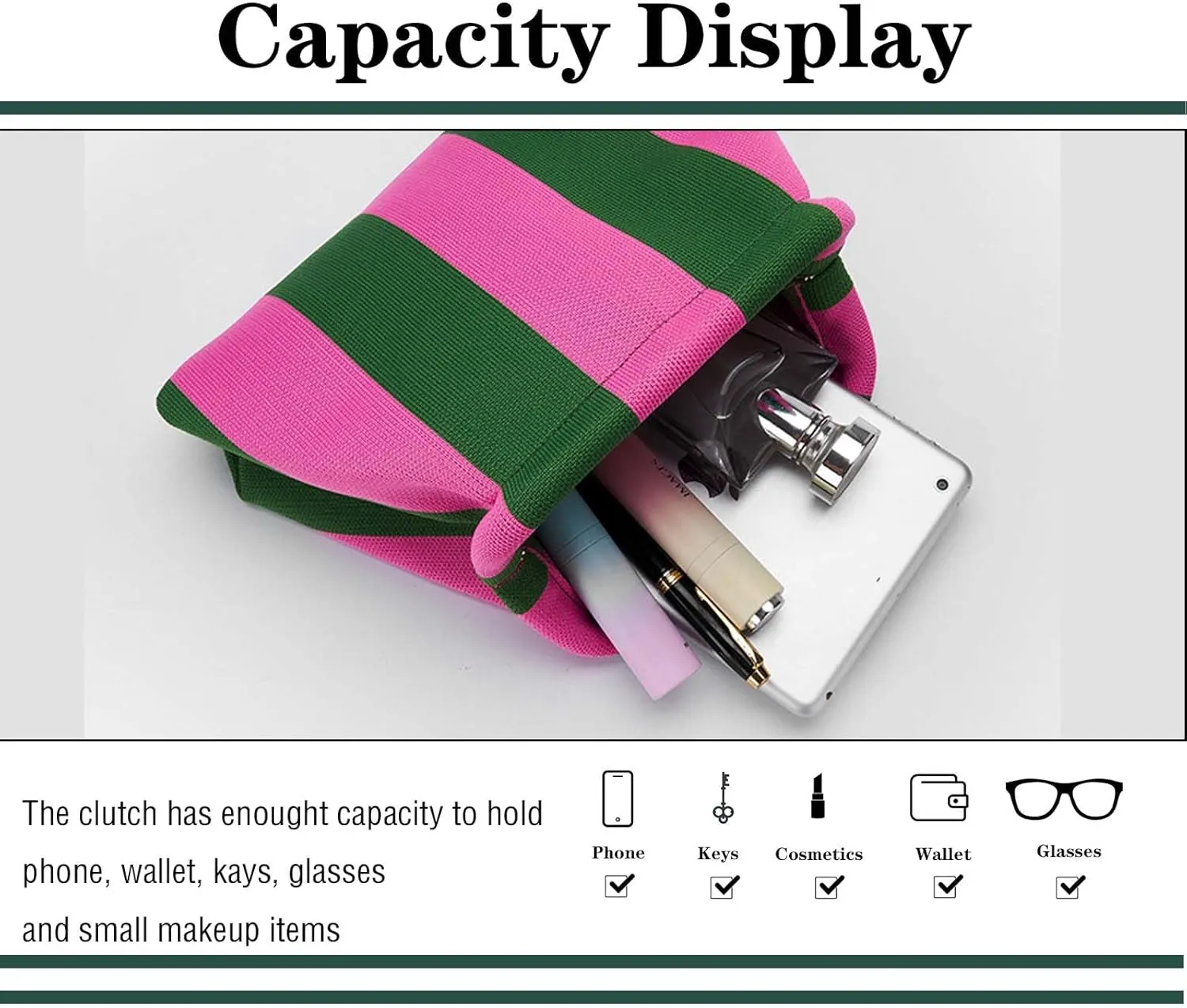 Woven Dumpling Bag for Women Striped Clutch Purses Crochet Summer Beach Handbags Colorful Evening Bag