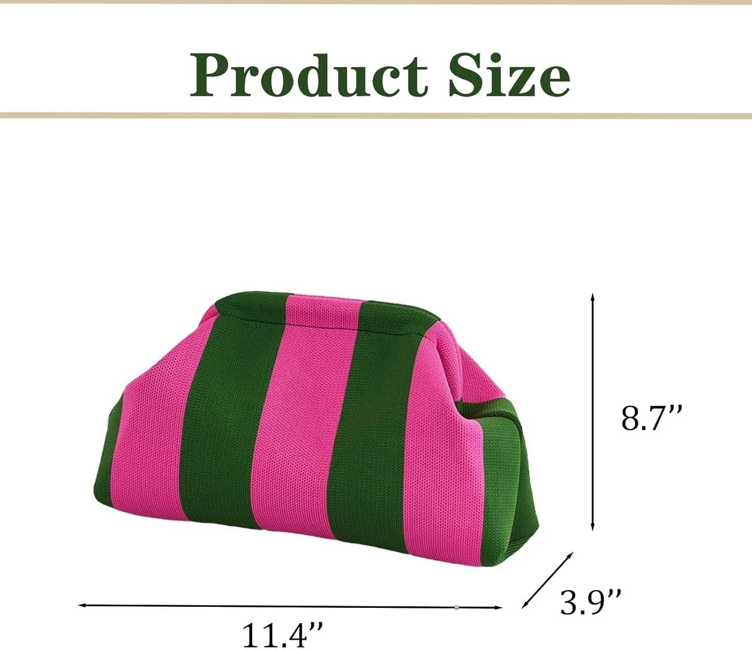 Woven Dumpling Bag for Women Striped Clutch Purses Crochet Summer Beach Handbags Colorful Evening Bag
