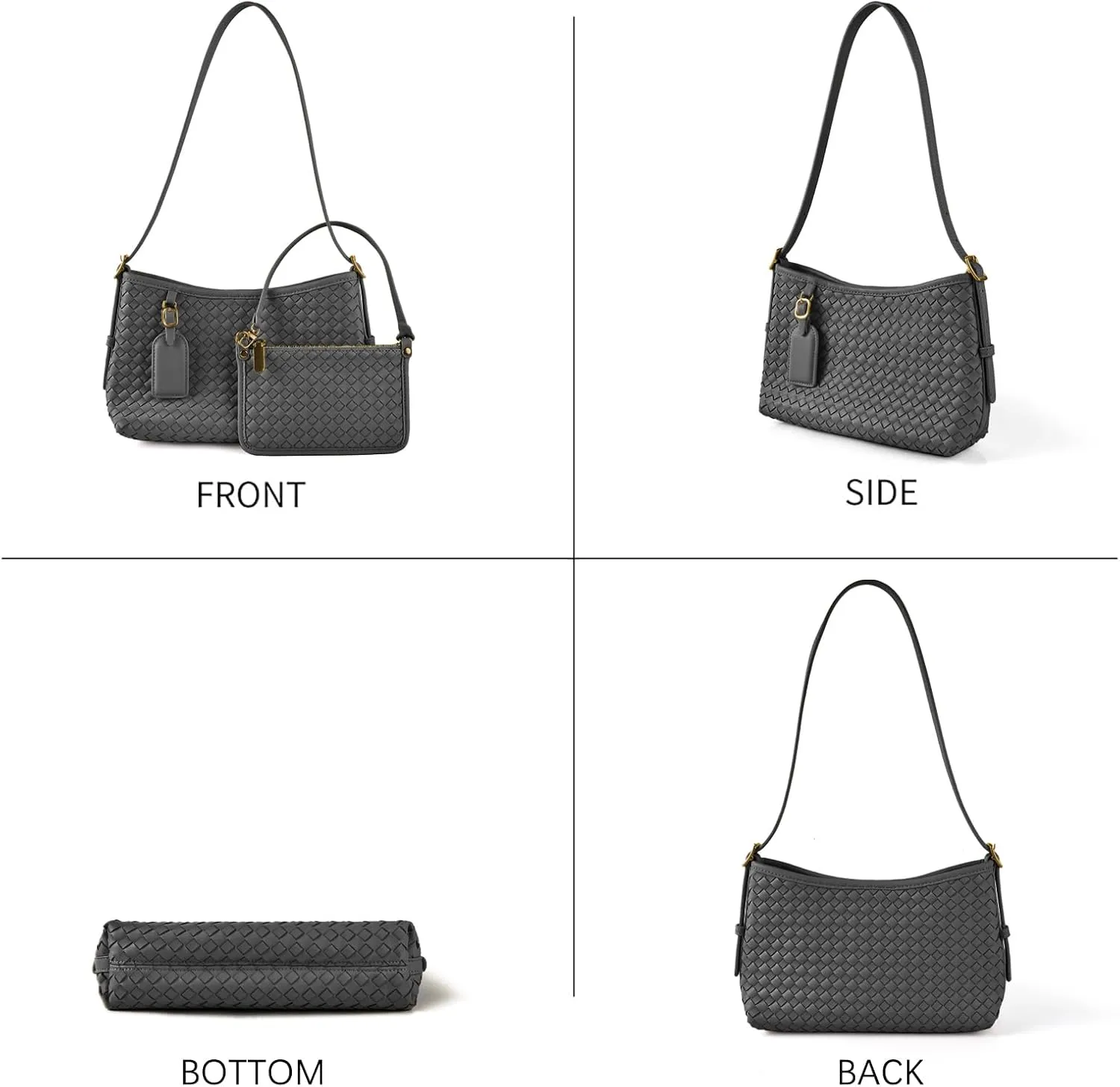 Woven Tote Bag for Women Handbags for Women Purses for Ladies Fashion Shoulder Top-handle Bag All-Match Underarm Bag