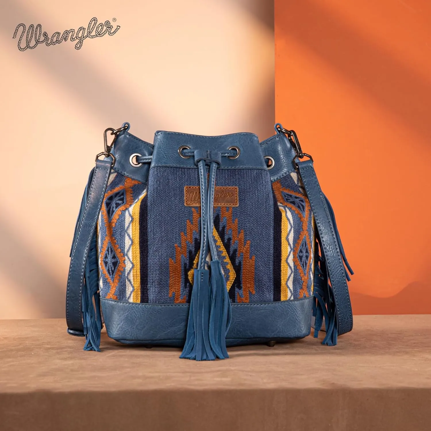 Wrangler Hobo Bags for Women Designer Bucket Purses Western Shoulder Handbags