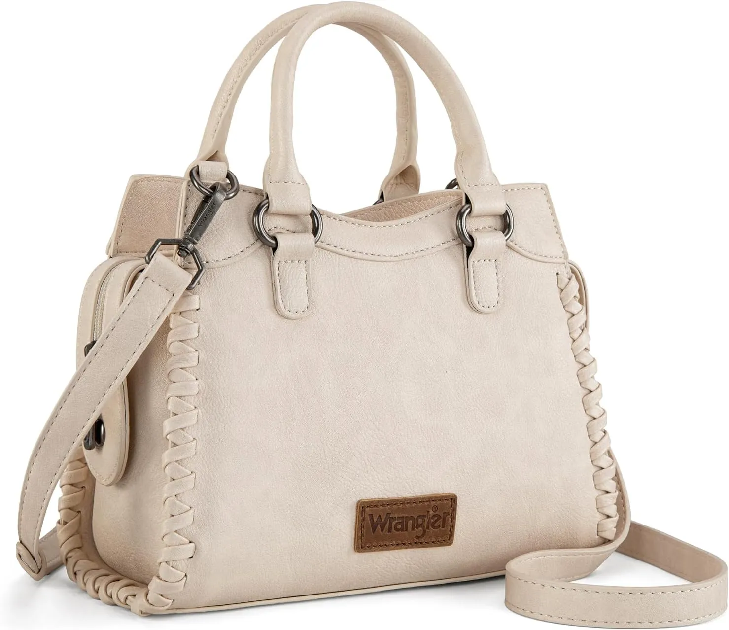Wrangler Top Handle Bag for Women Woven Satchel Handbag
