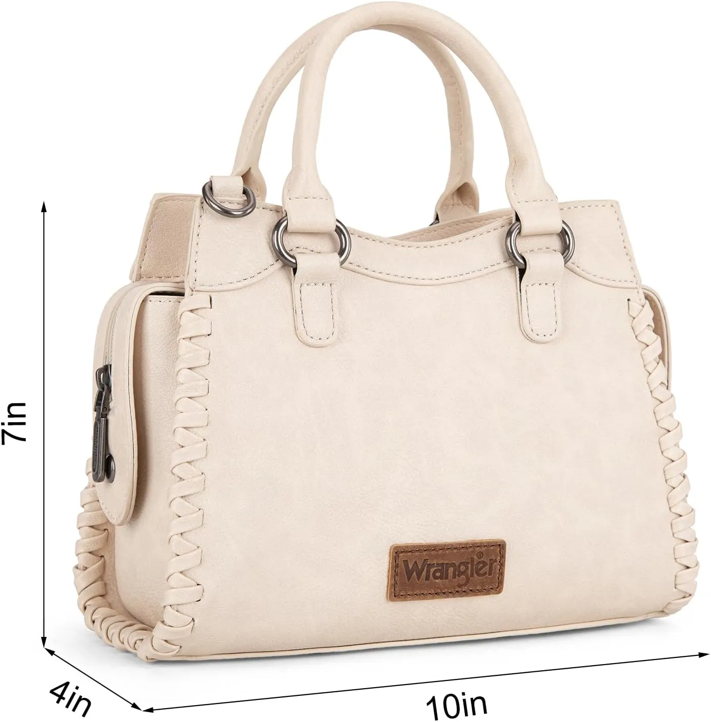 Wrangler Top Handle Bag for Women Woven Satchel Handbag
