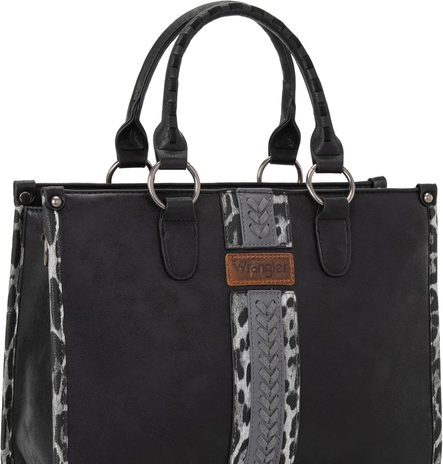 Wrangler Women's Leopard Print Woven Shoulder Purse