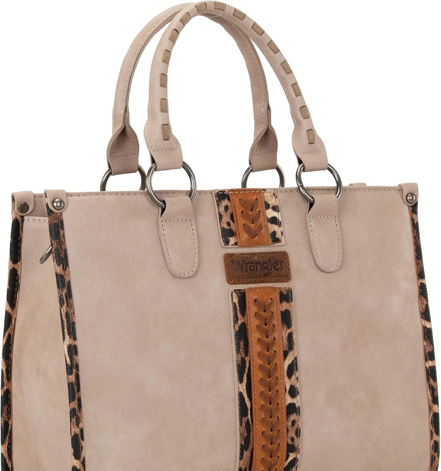 Wrangler Women's Leopard Print Woven Shoulder Purse