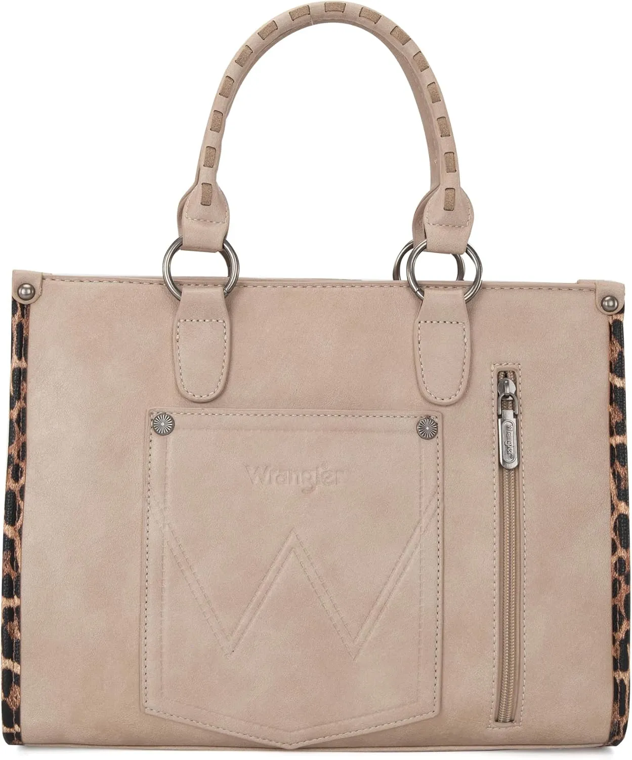 Wrangler Women's Leopard Print Woven Shoulder Purse