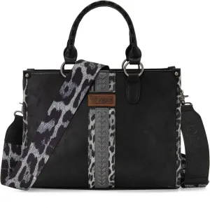 Wrangler Women's Leopard Print Woven Shoulder Purse