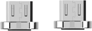 Wsken WAMTRONICS 2 Pack Micro USB Cable Magnetic Plug Fast Charger Adapter Connector for Android (Silver)