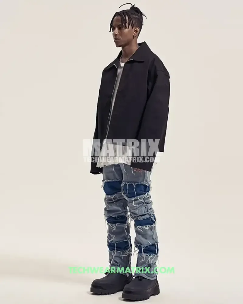 Y2K Ripped Denim Jeans for