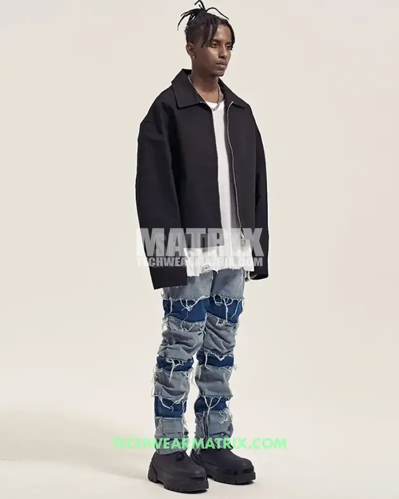 Y2K Ripped Denim Jeans for