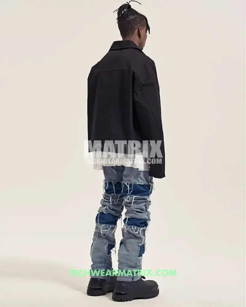 Y2K Ripped Denim Jeans for