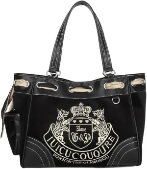 Y2K Women Vintage Retro Chic Embroidery Velvet Shoulder Bag Large Capacity E-girls Tote Bags Shopping Handbags