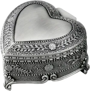 Youtang Heart-Shaped Emboss Alloy 18-Note Wind-up Musical Box Music Box,Musical Toys,Tune:Happy Birthday