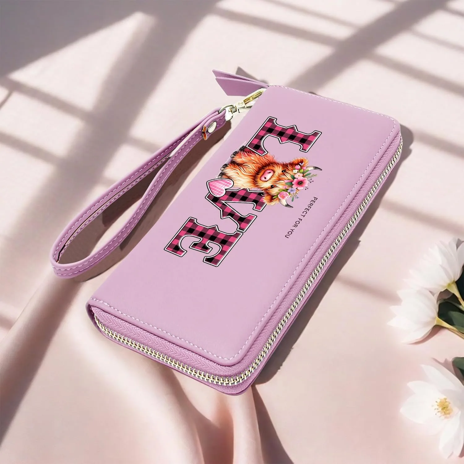 ZRTARY Personalized Wallet for Womens,Valentine's Day Gift,Wedding Anniversary Gift and Thanksgiving Day Gifts for Parents,Consort and Children 1182j