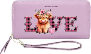 ZRTARY Personalized Wallet for Womens,Valentine's Day Gift,Wedding Anniversary Gift and Thanksgiving Day Gifts for Parents,Consort and Children 1182j